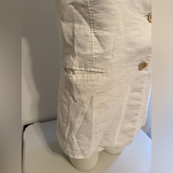 $680 Helmut Lang 2 button Linen-Blend long Vest Top 0 S - Picture 5 of 8